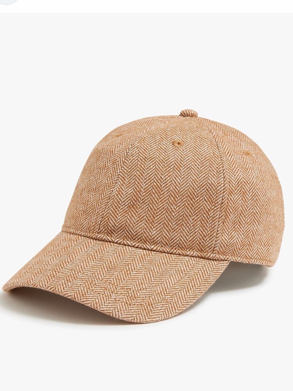 J. Crew Women’s Tan Herringbone Wool Blend Baseball Hat